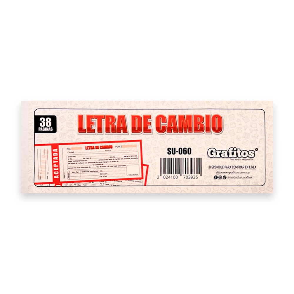 Letra De Cambio SU-060 Grafitos