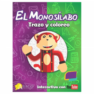libro monosilabo par colorear y trazos