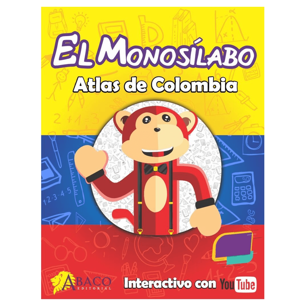 libro monosilabo para colorear atlas colombia