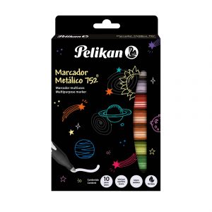marcador pelikan metalico