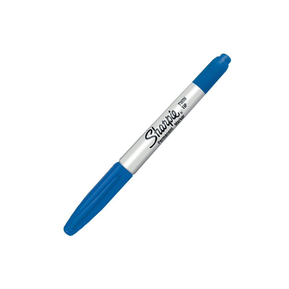 Marcador Sharpie Twin Tip Azul - Imagen 2