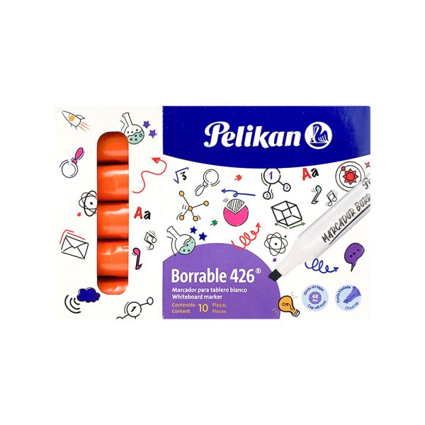 Marcador Borrable 426 Pelikan Naranja - Imagen 2