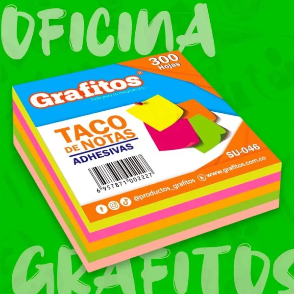 Taco De Notas Adhesivas Grafitos x300