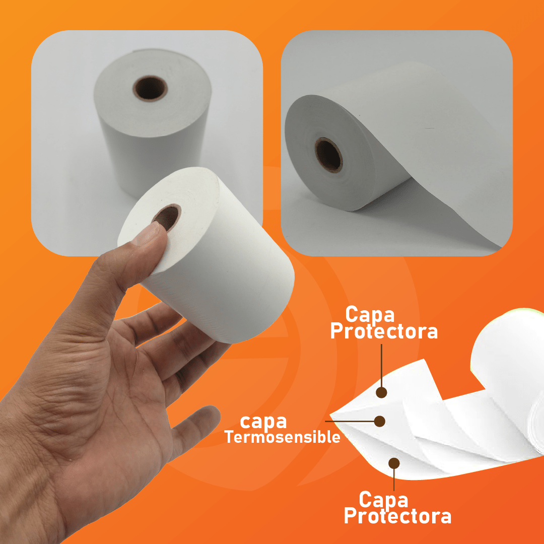 Rollo térmico 80 mm x 60 metros papel térmico - Imagen 6