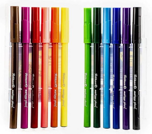 Marcador punta pincel pelikan x12 plumon markana - Imagen 3