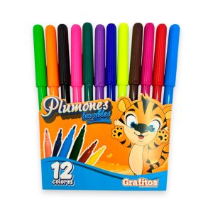 Plumones Grafitos Delgados x12