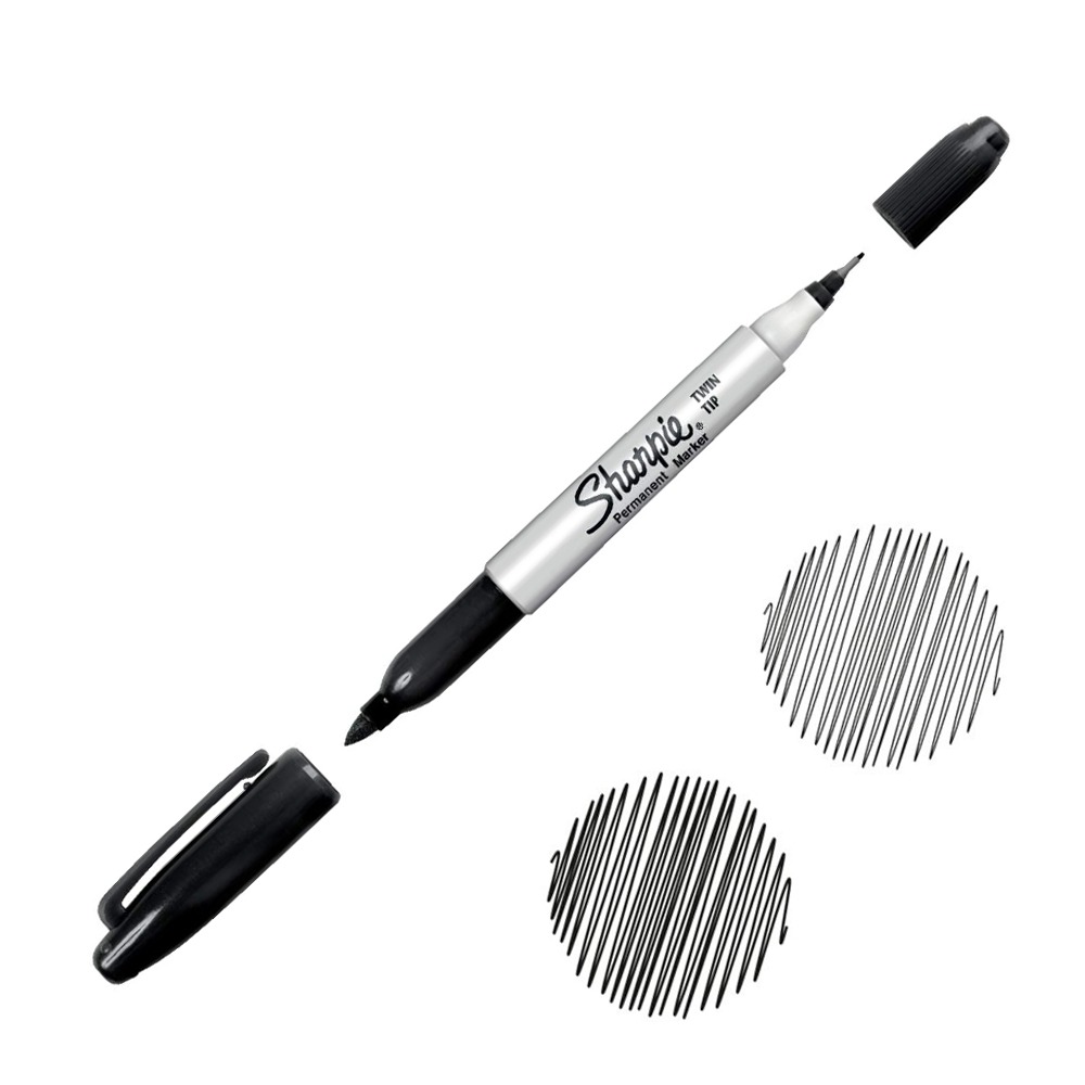 Marcador Sharpie Twin Tip Negro