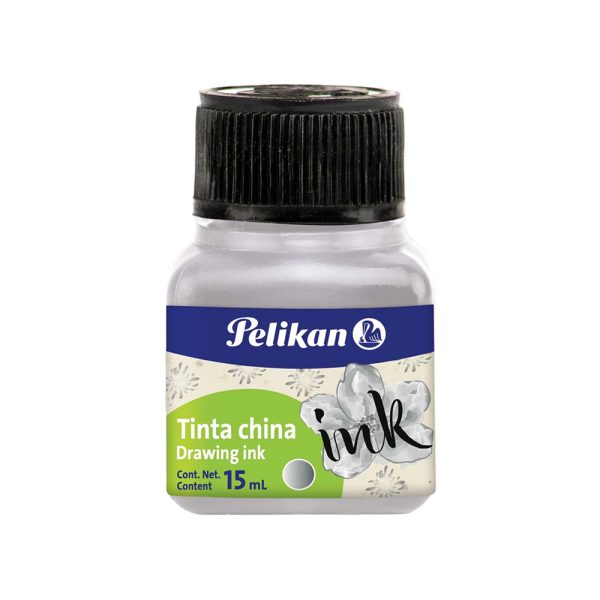 Tinta China Plateada Pelikan