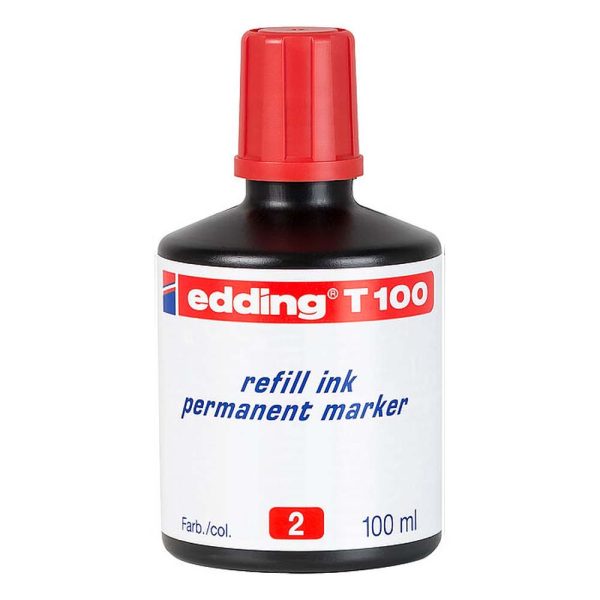tinta edding roja t100
