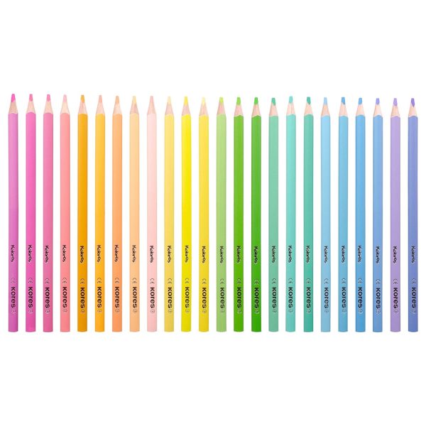 Colores Triangulares Kores Pasteles x24 - Imagen 2