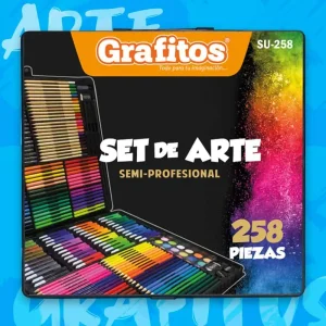 SET ARTE SU-258 GRAFITOS 258 PIEZAS