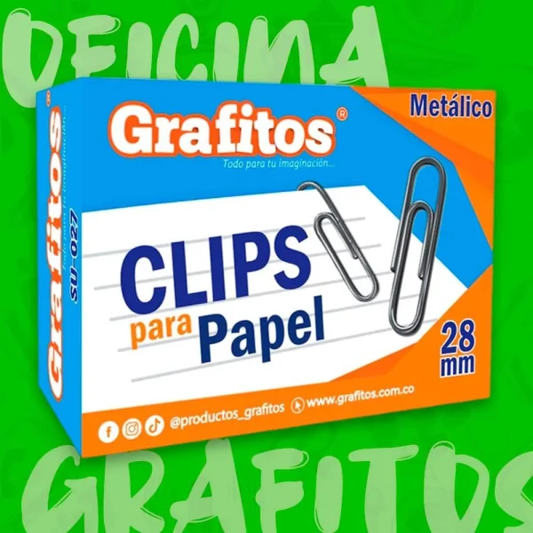 Caja De Gancho Clip Metálico Grafitos