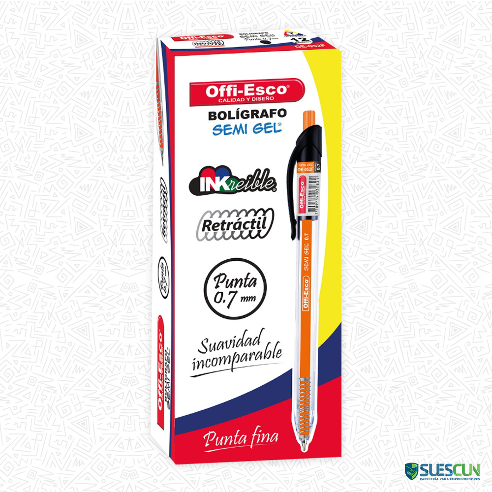 Lapicero Semi Gel Negro Rt Offi Esco OE-052F - Imagen 2