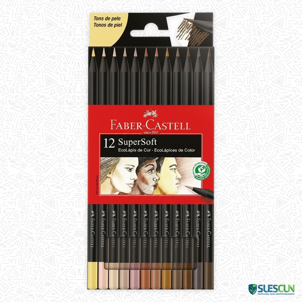 Colores SuperSoft Tonos de Piel x12