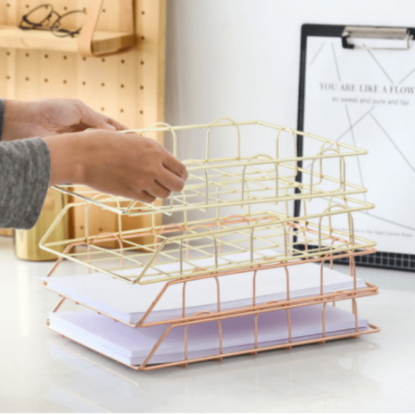 ORGANIZADOR DE ESCRITORIO MALLA METALICO 7040