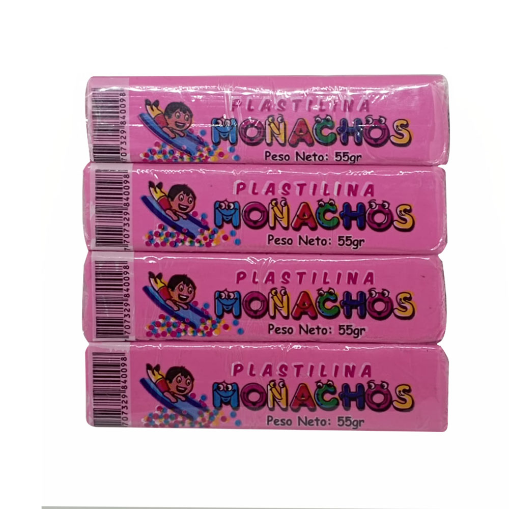 PLASTILINA MONACHOS 55GR ROSADO