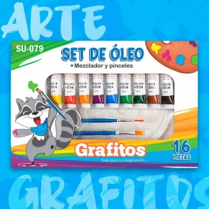 Set De Oleo x16 Piezas Grafitos