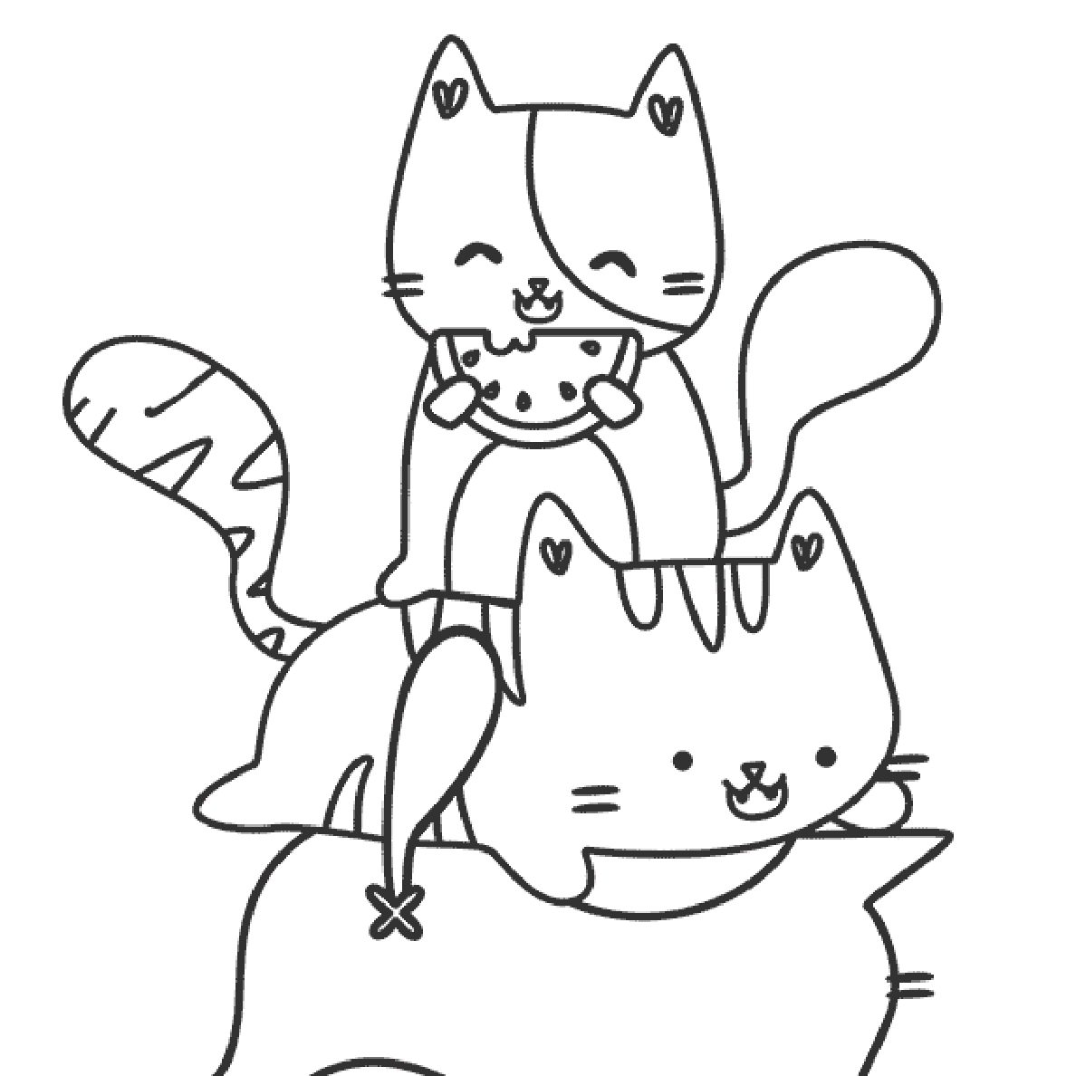 Dibujos Kawaii gatos