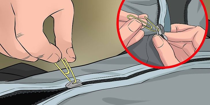 Gancho clip como cremallera