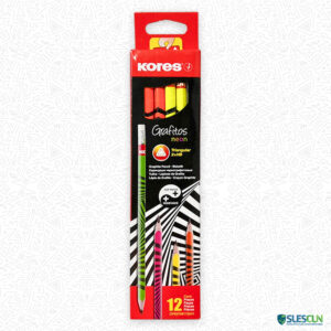 Lápiz Grafito Triangular 2HB Kores Neón