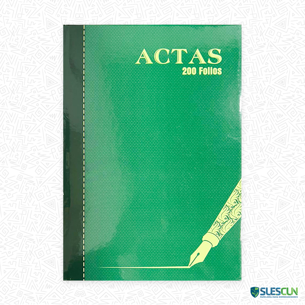 Libro de Actas 200 Folios Pasta Dura