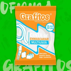 Cinta De Enmascarar De 12mm Grafitos