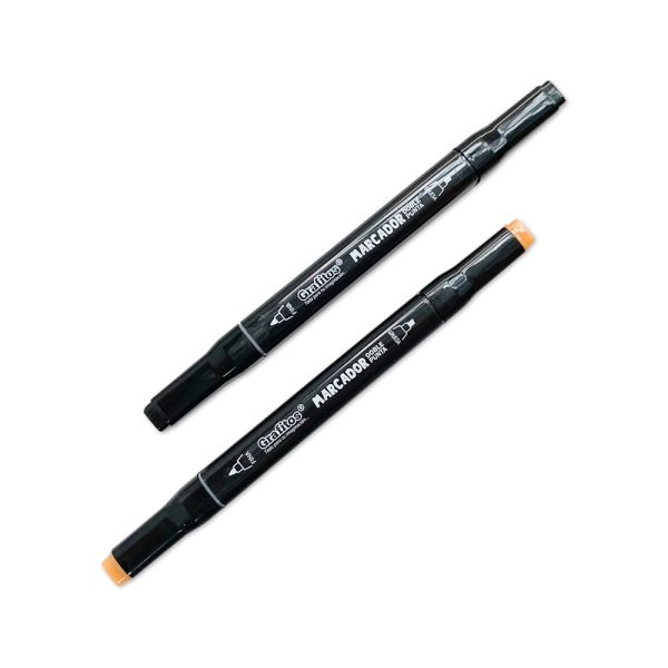 Marcador Doble Punta A Base De Alcohol Grafitos x48 - Imagen 4
