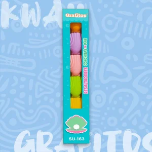 Set Resaltadores Pasteles Kawaii Conchitas Grafitos