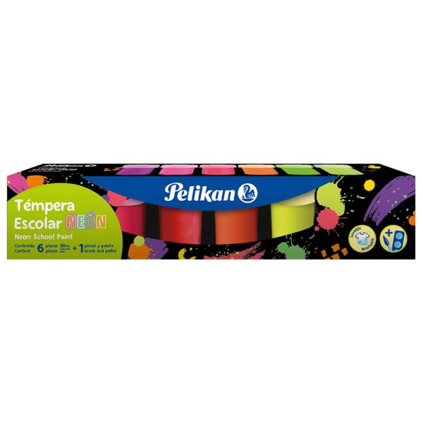 Tempera Neón Pelikan x6