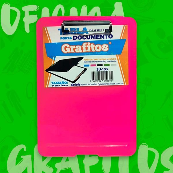 Tabla planillera porta documentos