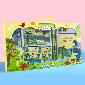 set escolar de dinosaurio