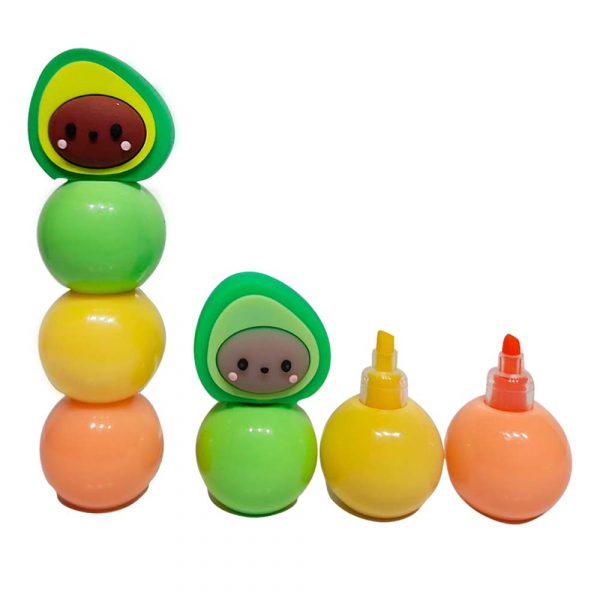 Set Resaltador Aguacate x3 kawaii - Imagen 4