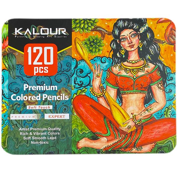 L?pices de Colores Profesionales Kalour x120 PCS Estuche Met?lico
