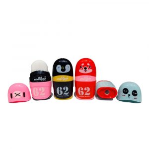 Sacapuntas con borrador kawaii animales