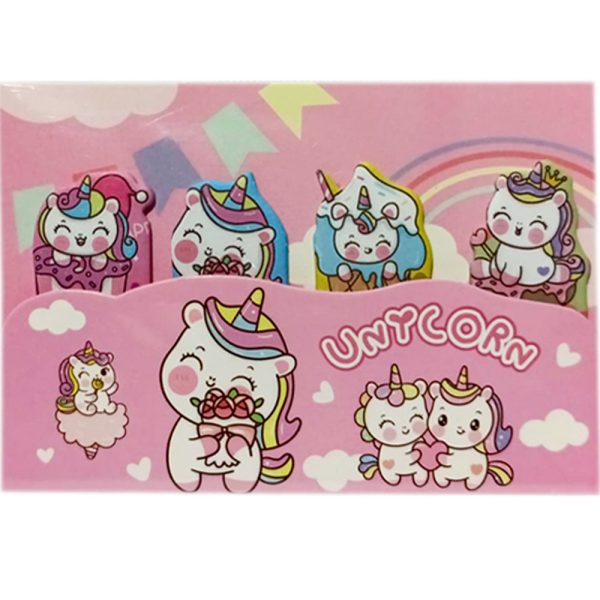 Stickers de Gato y Unicornio x4