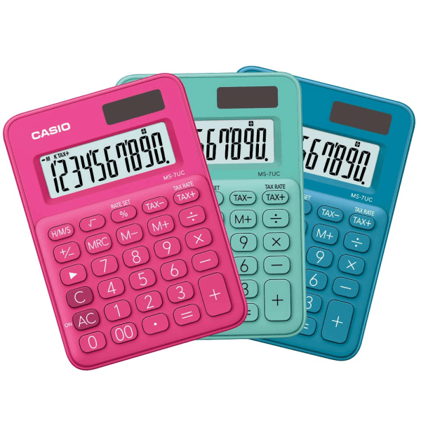 Calculadora Casio MS-7UC-RD Fucsia - Imagen 2