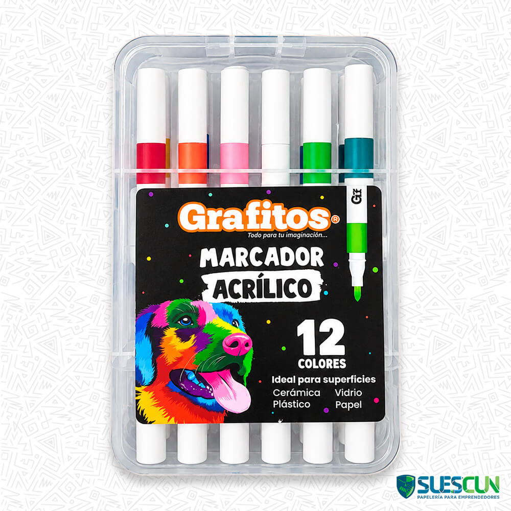 Marcadores Acrílicos Grafitos x12