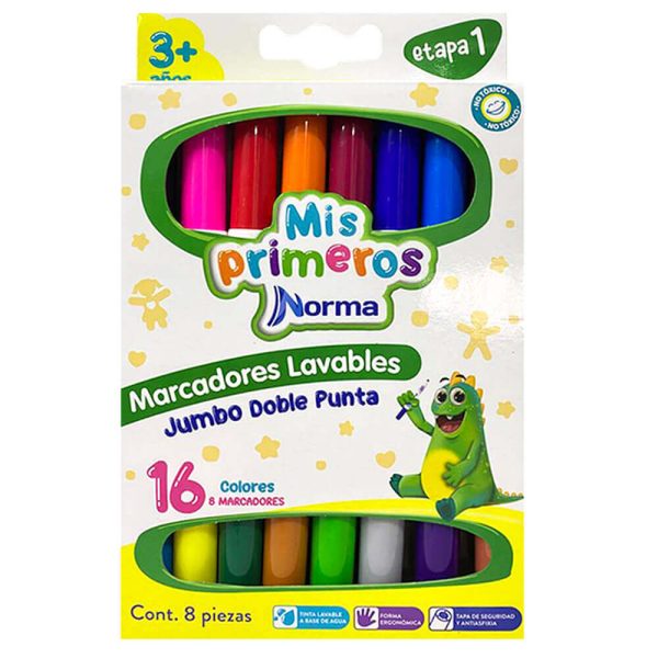 Marcadores doble punta norma gigantes