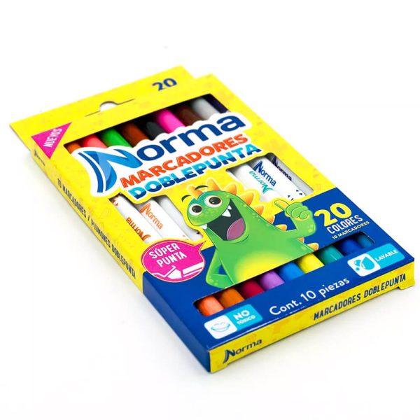 Marcadores Lavables Doble Punta Norma - Imagen 3