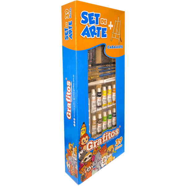 Set De Arte Con Caballete De 39 Piezas - Imagen 3