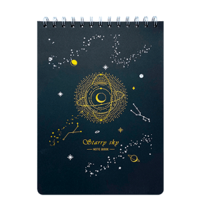 Agenda Argollada De Hojas Negras