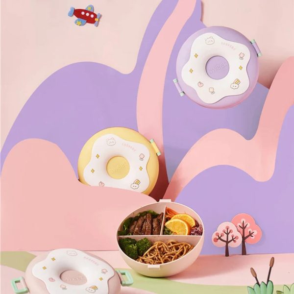 Portacomida Kawaii Dona Con Cubiertos - Imagen 6