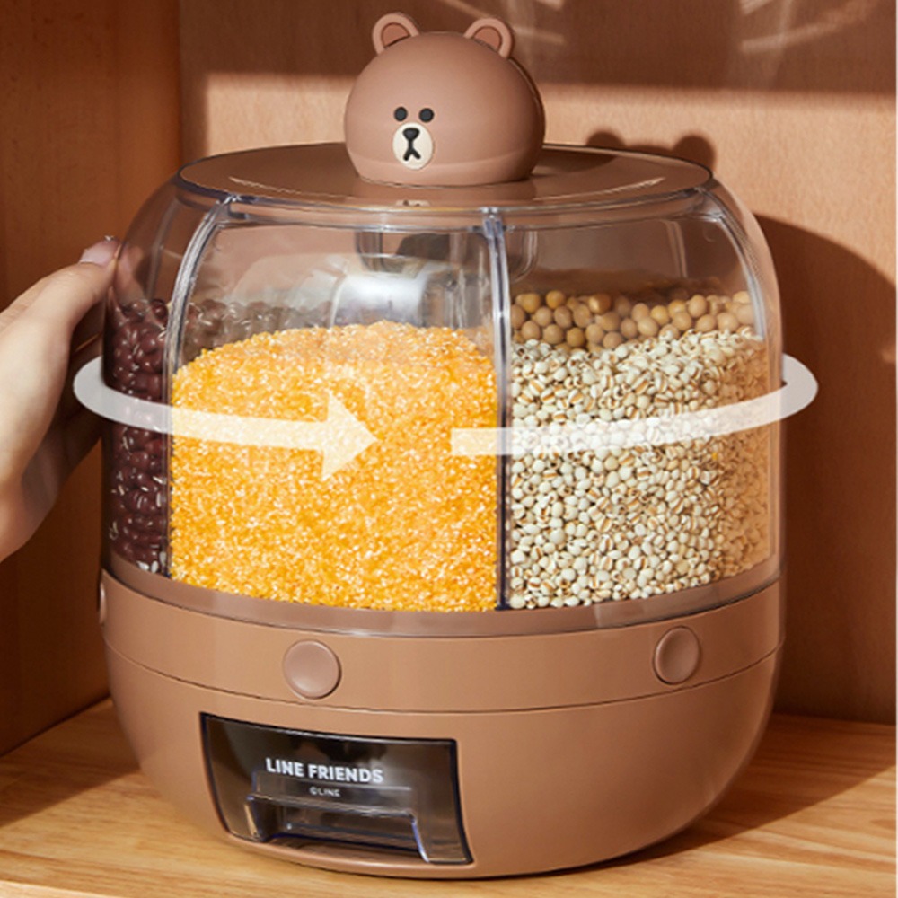 Organizador De Granos Kawaii Oso Redondo - Imagen 4