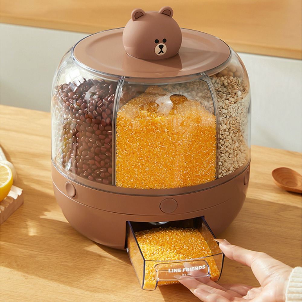 Organizador De Granos Kawaii Oso Redondo - Imagen 2