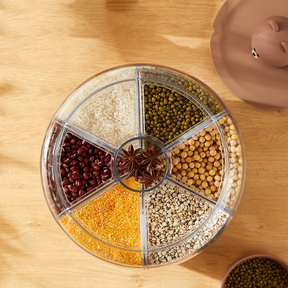 Organizador De Granos Kawaii Oso Redondo - Imagen 3