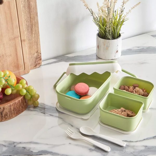 Portacomida Kawaii Aguacate x3 Tazas - Imagen 4