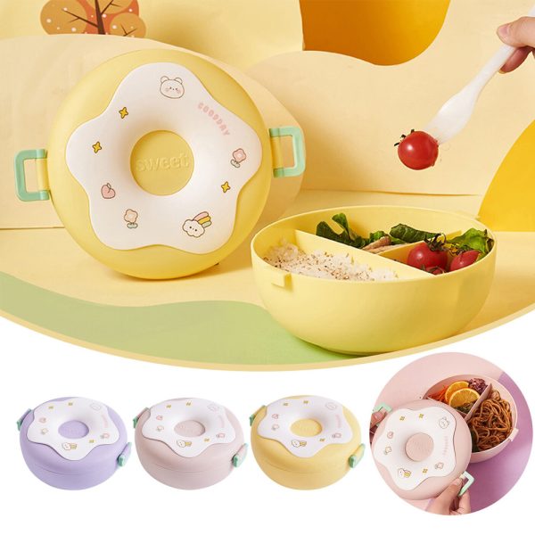 Portacomida Kawaii Dona Con Cubiertos - Imagen 4