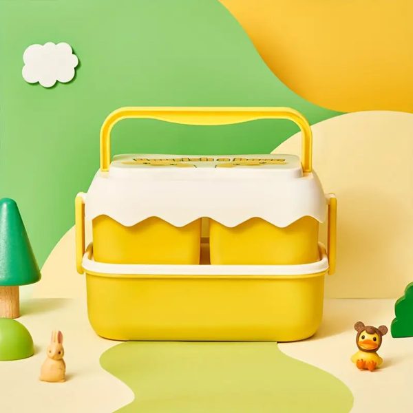 Portacomida Kawaii Pollito x3 Tazas - Imagen 5