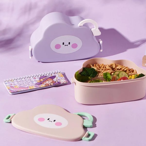 Portacomida Kawaii Nube 3 Espacios