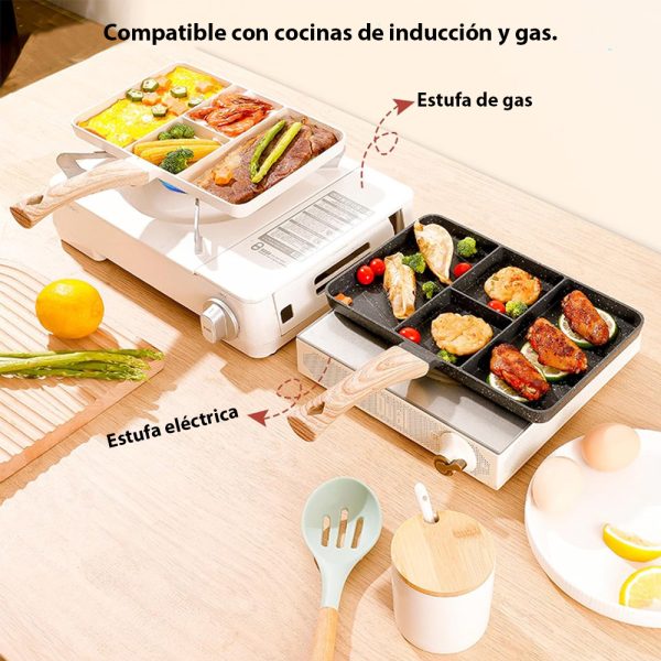 Sarten antiadherente De 4 Espacios - Imagen 3